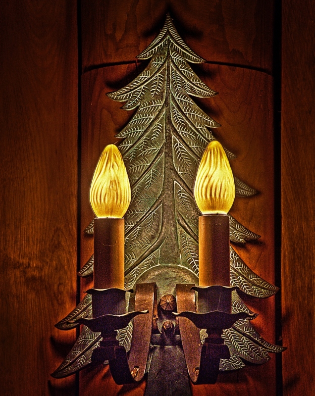 Fir Sconce by artist Charlie Kreitler